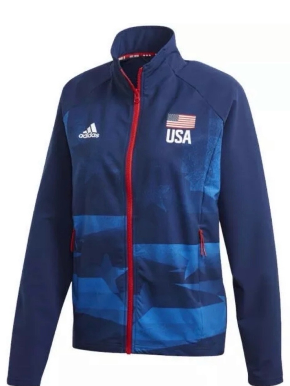 NWOT Women’s Adidas USA Volleyball, Sz M Warm-Up, Full Zip Jacket
